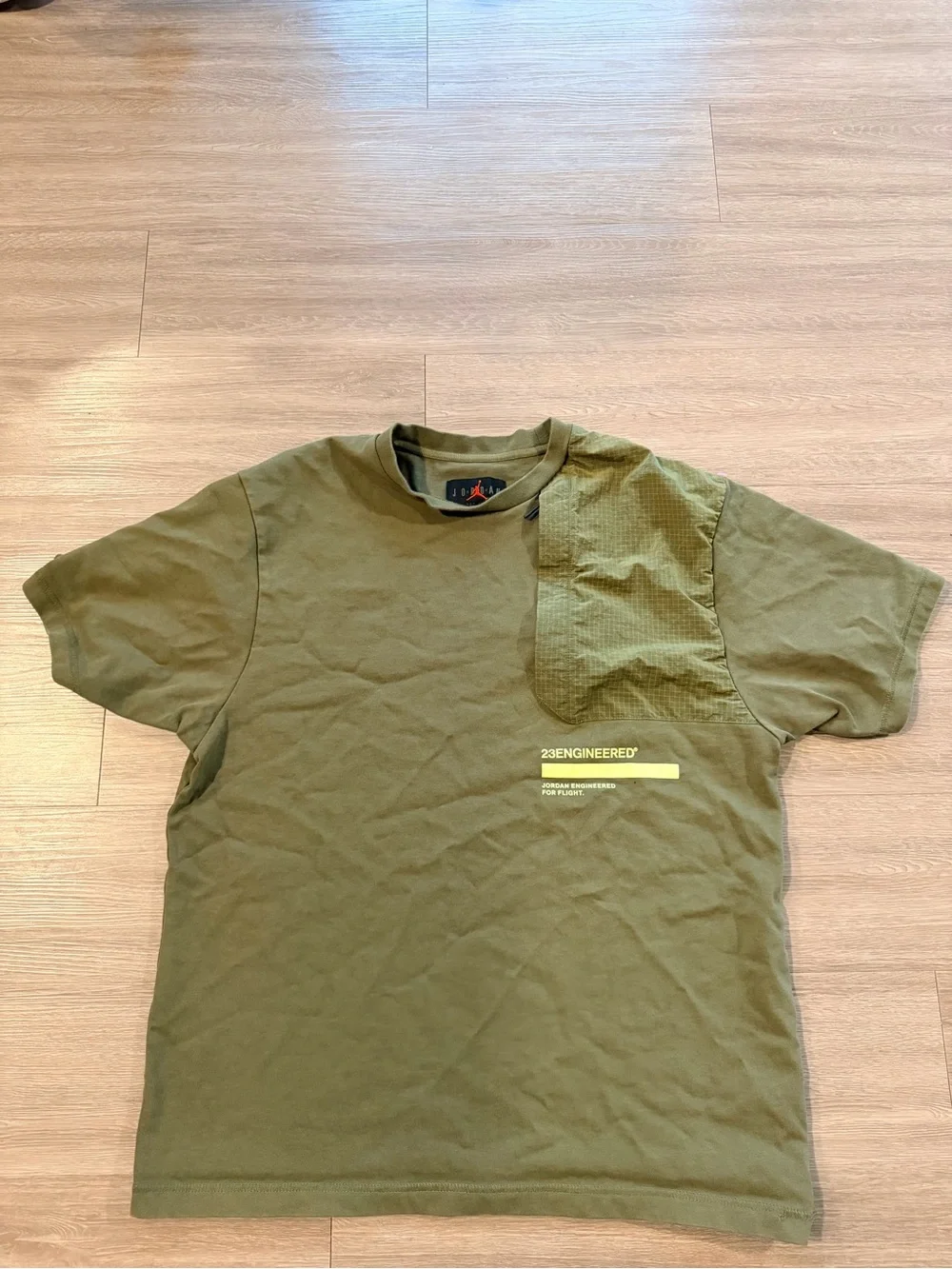 Jordan Olive Green Short Sleeve Crew Neck Shirt